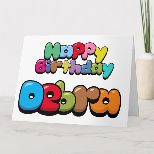 Fijne verjaardag Debra Kaart (Voorkant)