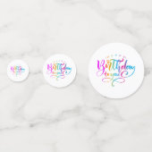 Fijne verjaardag elegante typografie confetti (Achterkanten)