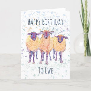 Fijne verjaardag Ewe Kaart