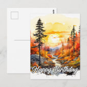 Fijne Verjaardag Gewenst Briefkaart (Voorkant / Achterkant)