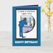 Fijne verjaardag, ik heb een raam kaart (Gele Bloem)