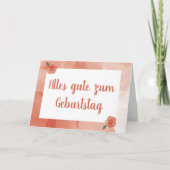 Fijne verjaardag in de Duitse kaart (Voorkant)