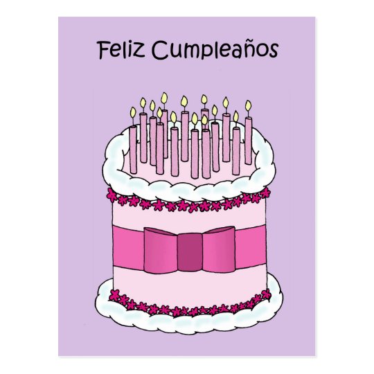 Cumpleanos Van Feliz Gelukkige Verjaardag In Het Spaans Kaart