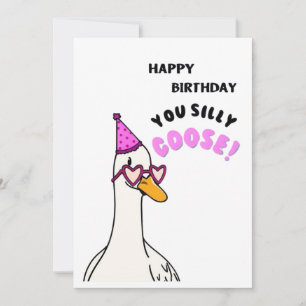 Fijne verjaardag, je hebt Goose Gekke Bedankkaart