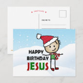 Fijne verjaardag Jezus Briefkaart (Voorkant / Achterkant)