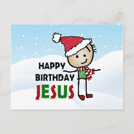 Fijne verjaardag Jezus Briefkaart (Voorkant)