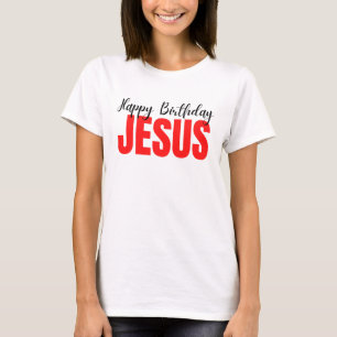 Fijne Verjaardag Jezus Kerstmis T-shirt