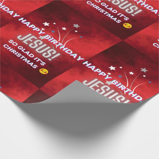 Fijne verjaardag Jezus! Zo blij dat het Kerstmis i Cadeaupapier (Hoek)