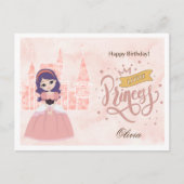 Fijne verjaardag, kleine prinses. Aangepaste naam Briefkaart (Voorkant)