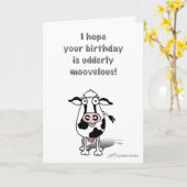 Fijne verjaardag Koe! Kaart (Gele Bloem)