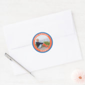 Fijne verjaardag met uw aangepaste Afbeelding en t Ronde Sticker (Envelop)