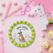 Fijne verjaardag met uw Boxer Dog Party Papieren Bordje (Feest)