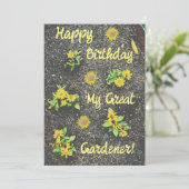 Fijne verjaardag, mijn goede Gardener! Kaart (Staand voorkant)