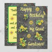 Fijne verjaardag, mijn goede Gardener! Kaart (Voorkant / Achterkant)