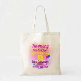 Fijne verjaardag (naam kind / leeftijd - bewerkbaa tote bag