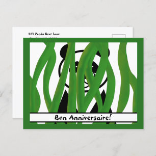 Fijne verjaardag op een Beer in Panda Briefkaart