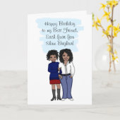 Fijne verjaardag op mijn beste vriend kaart (Gele Bloem)