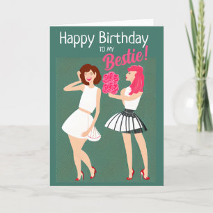 Fijne verjaardag op mijn Bestie Feestdagen Kaart