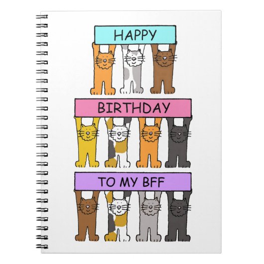 Fijne verjaardag op mijn BFF Notitieboek (Voorkant)