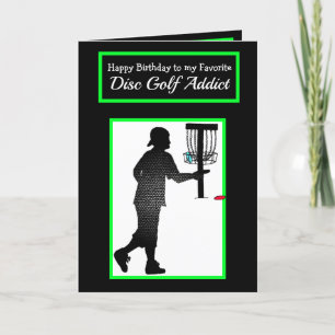 Fijne verjaardag op mijn favoriete schijfgolfer kaart