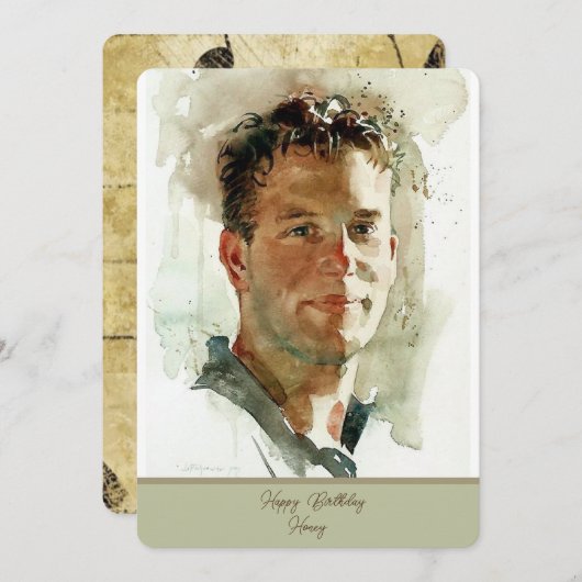 Fijne verjaardag op mijn man (Voorkant / Achterkant)