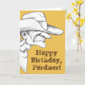 Fijne verjaardag, Pardner! Kaart (Gele Bloem)