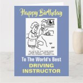 Fijne verjaardag Rijinstructeur - Rijlessen Kaart (Voorkant)