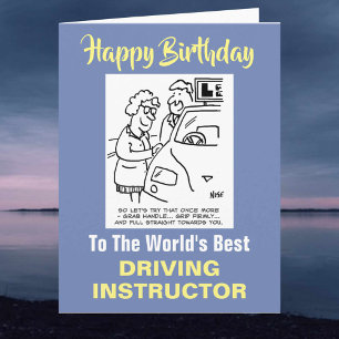 Fijne verjaardag Rijinstructeur - Rijlessen Kaart