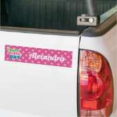 Fijne verjaardag roze stippen bumber stickers (Op Truck)