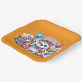 Fijne verjaardag, schatje papieren bordje (Gebogen)