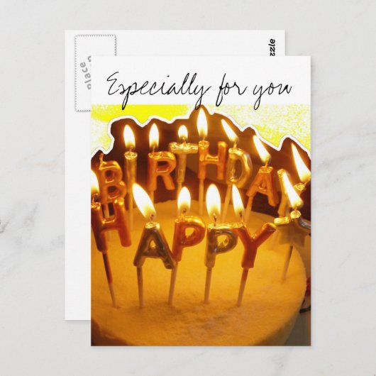 Fijne verjaardag, speciaal voor jou briefkaart (Voorkant / Achterkant)