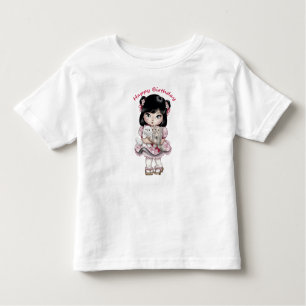 Fijne verjaardag Toddler T-Shirts voor babymeisjes