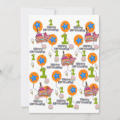 Fijne verjaardag Uitnodiging eerste verjaardag #1 (Voorkant)