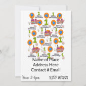 Fijne verjaardag Uitnodiging eerste verjaardag #1 (Achterkant)