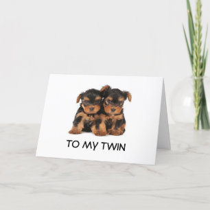 FIJNE VERJAARDAG VAN DE BESTE TWEELING OOIT KAART