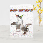 Fijne verjaardag van de partijganzen! kaart (Gele Bloem)