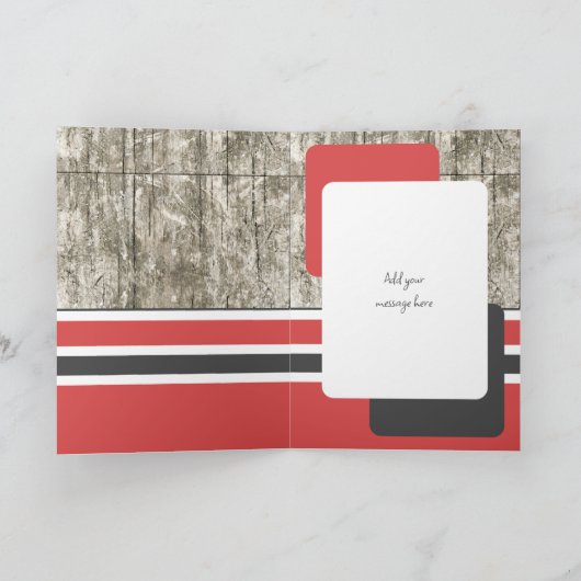 Fijne verjaardag vandaag 80 heet red grijy kaart (Binnen)