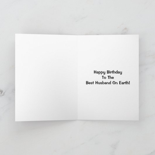 Fijne verjaardag voor de beste man op aarde! kaart (Binnen)