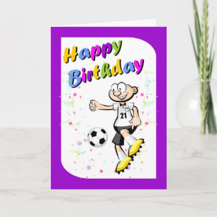 Fijne verjaardag voor de beste voetballer kaart