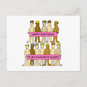 Fijne verjaardag voor de favoriete koningin Gay Hu Briefkaart