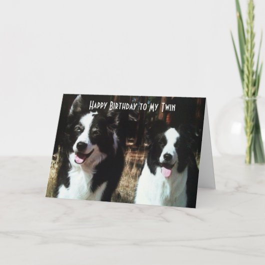 FIJNE VERJAARDAG VOOR DE LEUKE TWEELING KAART (Voorkant)