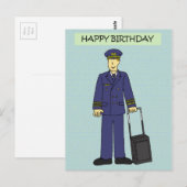 Fijne verjaardag voor de piloot briefkaart (Voorkant / Achterkant)