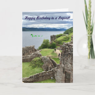 Fijne verjaardag voor een Legende Cartoon Nessie i Kaart