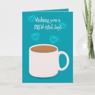 Fijne verjaardag voor iedereen die Koffiebeker Feestdagen Kaart