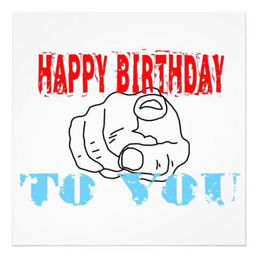 Fijne verjaardag voor jou foto afdruk (Voorkant)