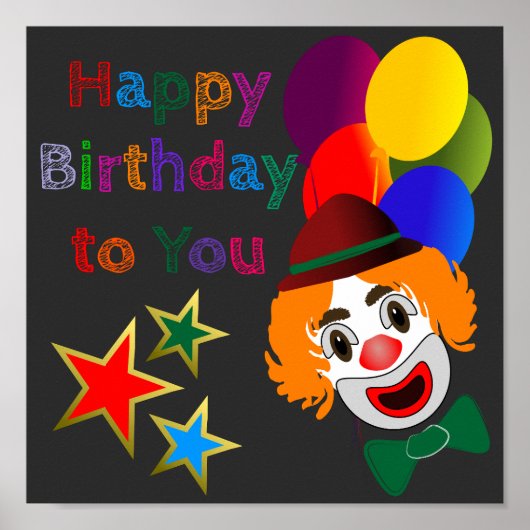 Fijne verjaardag voor jou poster (Voorkant)