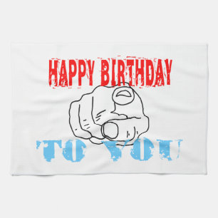 Fijne verjaardag voor jou theedoek