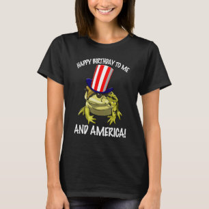 Fijne verjaardag voor mij en Merica Vlag vrouwen K T-shirt
