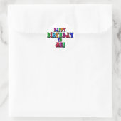 Fijne verjaardag voor mij ronde sticker (Tas)