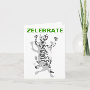 Fijne verjaardag Zebra feest Kaart